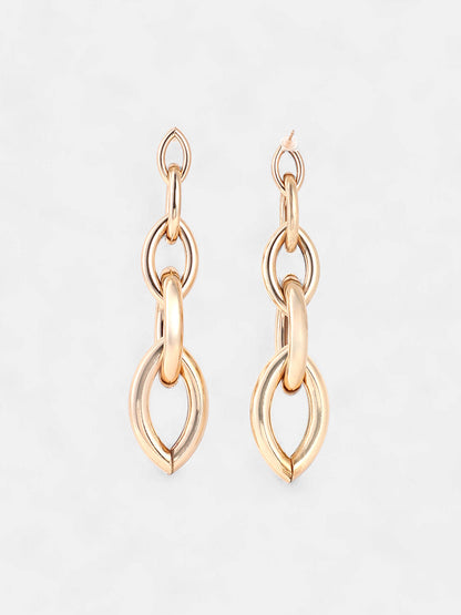 The Marquise Link Drop Earrings - California Gold-SOHIER6151