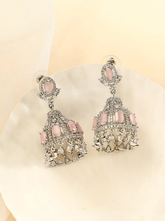The Juliette Drop Earrings - Blush Pink-SOHIER6154