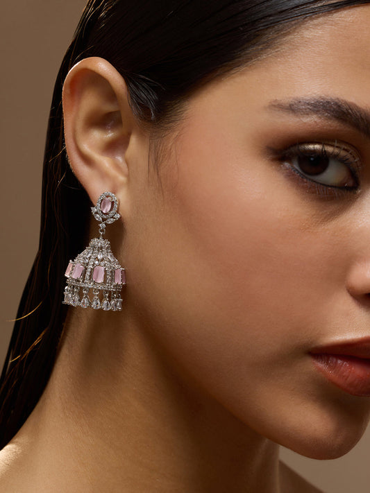 The Juliette Drop Earrings - Blush Pink-SOHIER6154