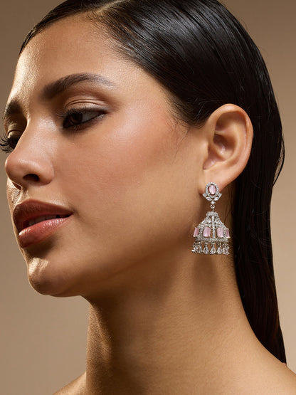 The Juliette Drop Earrings - Blush Pink-SOHIER6154