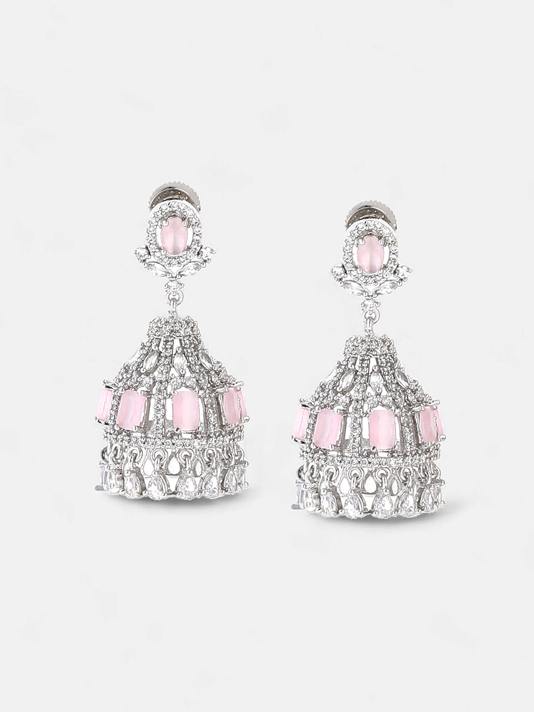 The Juliette Drop Earrings - Blush Pink-SOHIER6154