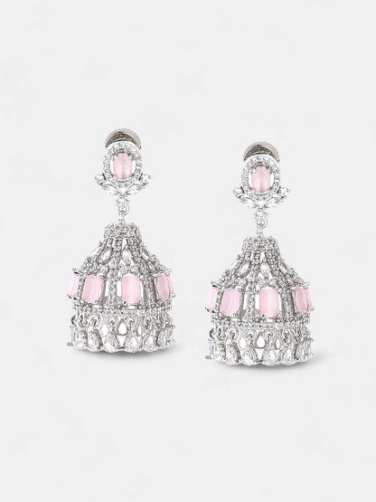 The Juliette Drop Earrings - Blush Pink-SOHIER6154