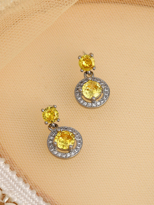 The Moritz Drop Earrings - Lemon Yellow-SOHIER6155