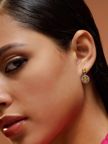 The Moritz Drop Earrings - Lemon Yellow-SOHIER6155