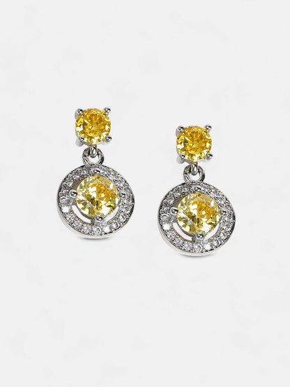 The Moritz Drop Earrings - Lemon Yellow-SOHIER6155