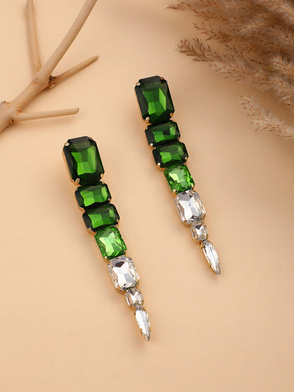 The Forêt Drop Earrings - Emerald Green-SOHIER6156