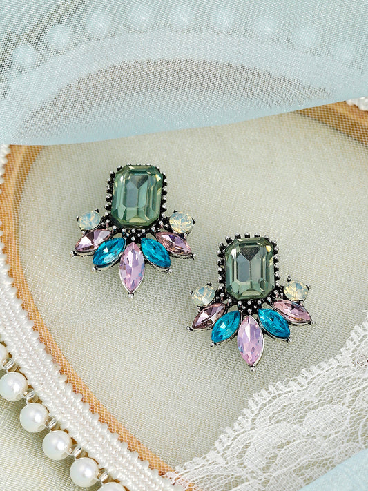 The Gala Drop Earrings - Emerald Green-SOHIER6160