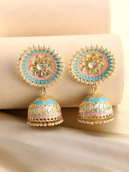 The Gul Drop Earrings - Sky Blue-SOHIER6163