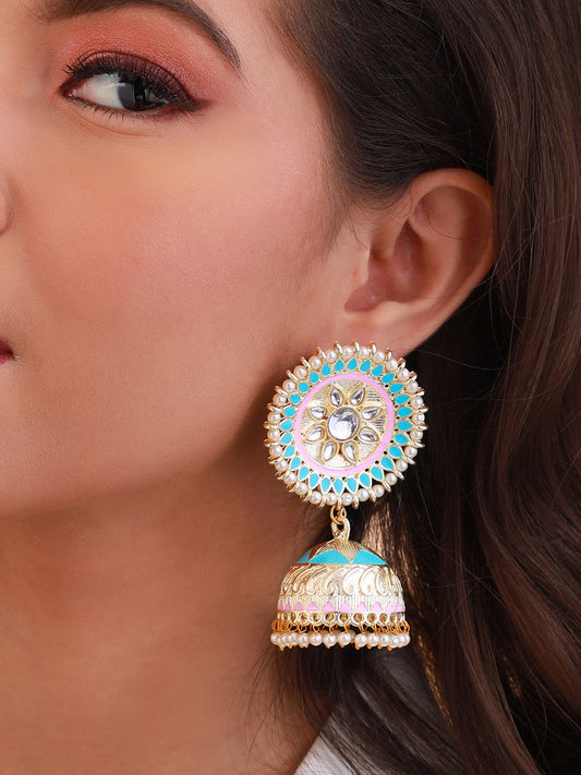 The Gul Drop Earrings - Sky Blue-SOHIER6163
