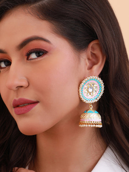 The Gul Drop Earrings - Sky Blue-SOHIER6163