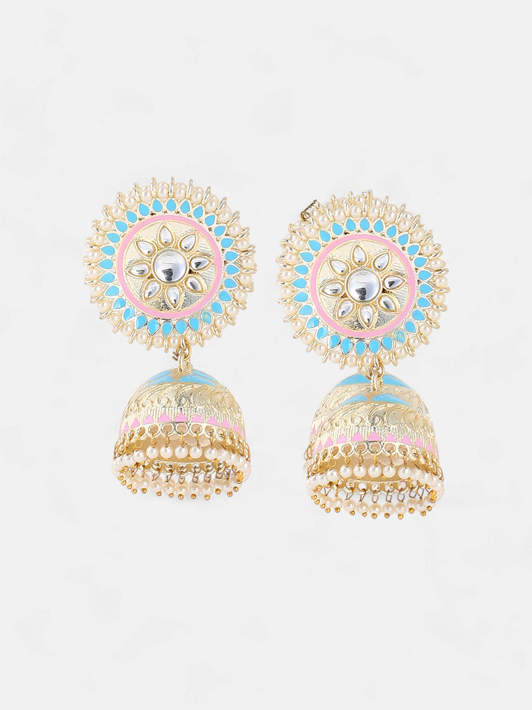 The Gul Drop Earrings - Sky Blue-SOHIER6163