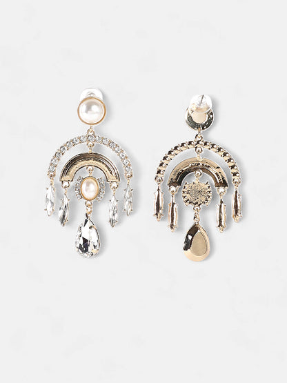 The Lustre Drop Earrings - Crystal Silver-SOHIER6164