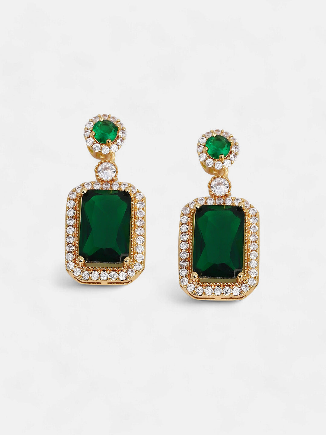 The Brigette Drop Earrings - Emerald Green-SOHIER6166