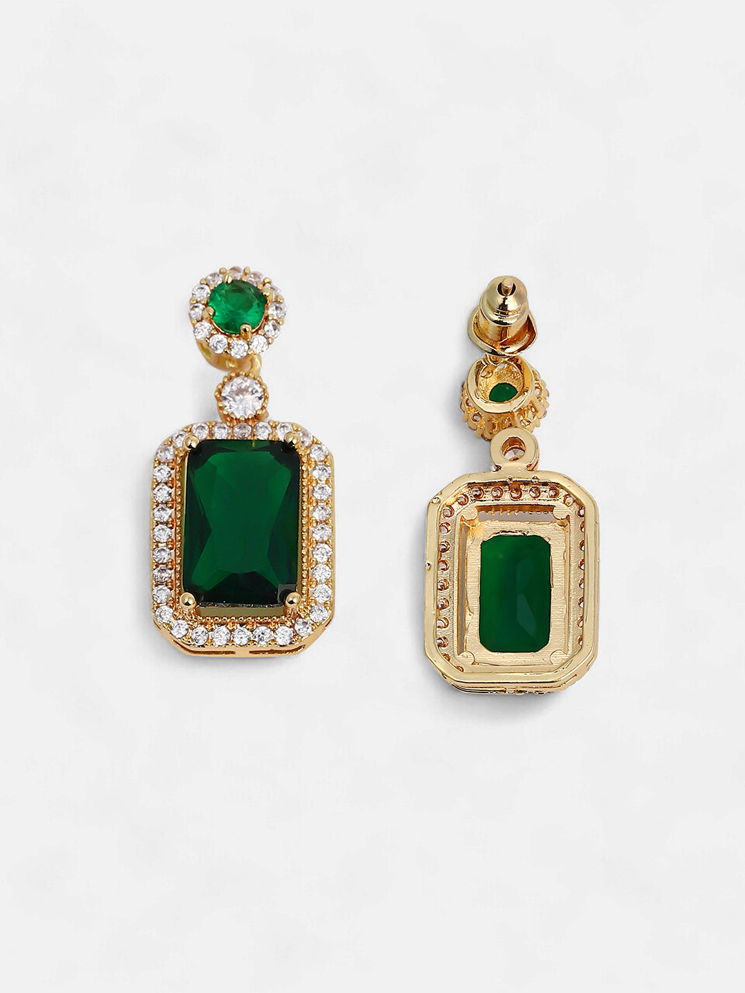 The Brigette Drop Earrings - Emerald Green-SOHIER6166