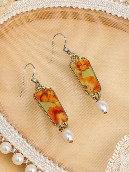 The Positano Drop Earrings - Pumpkin Orange-SOHIER6168