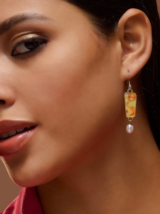 The Positano Drop Earrings - Pumpkin Orange-SOHIER6168