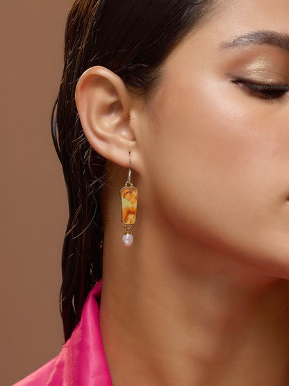 The Positano Drop Earrings - Pumpkin Orange-SOHIER6168