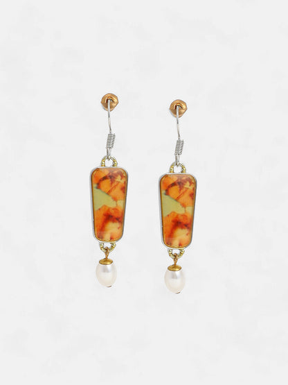 The Positano Drop Earrings - Pumpkin Orange-SOHIER6168