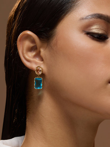 The Éléanor Drop Earrings - Azure Blue-SOHIER6170