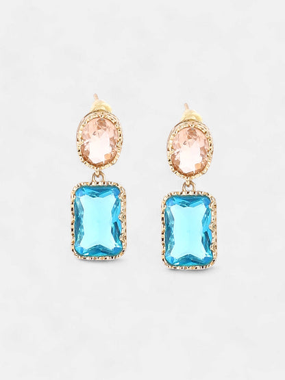 The Éléanor Drop Earrings - Azure Blue-SOHIER6170