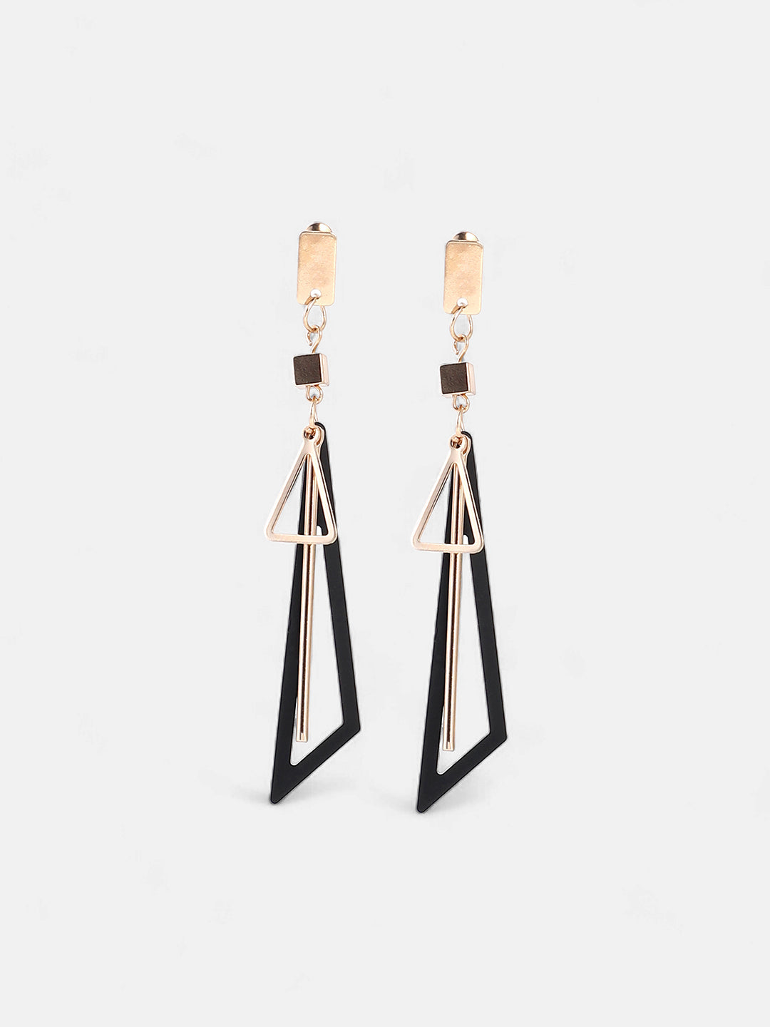 The Géométrique Drop Earrings - Onyx Black-SOHIER6171