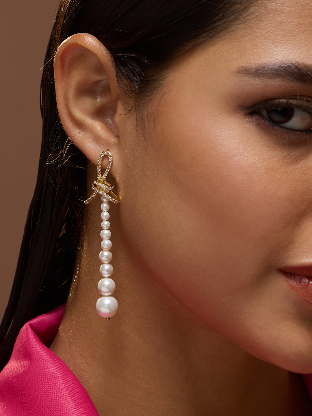 The Lucie Drop Earrings - Pearl White-SOHIER6176