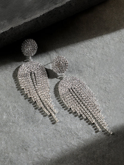 The Adeline Drop Earrings - Crystal Silver-SOHIER6177