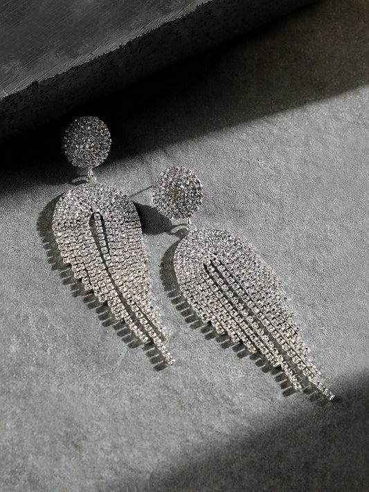 The Adeline Drop Earrings - Crystal Silver-SOHIER6177