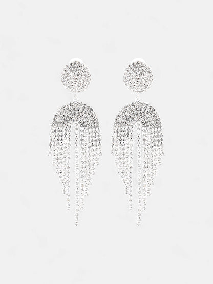 The Adeline Drop Earrings - Crystal Silver-SOHIER6177
