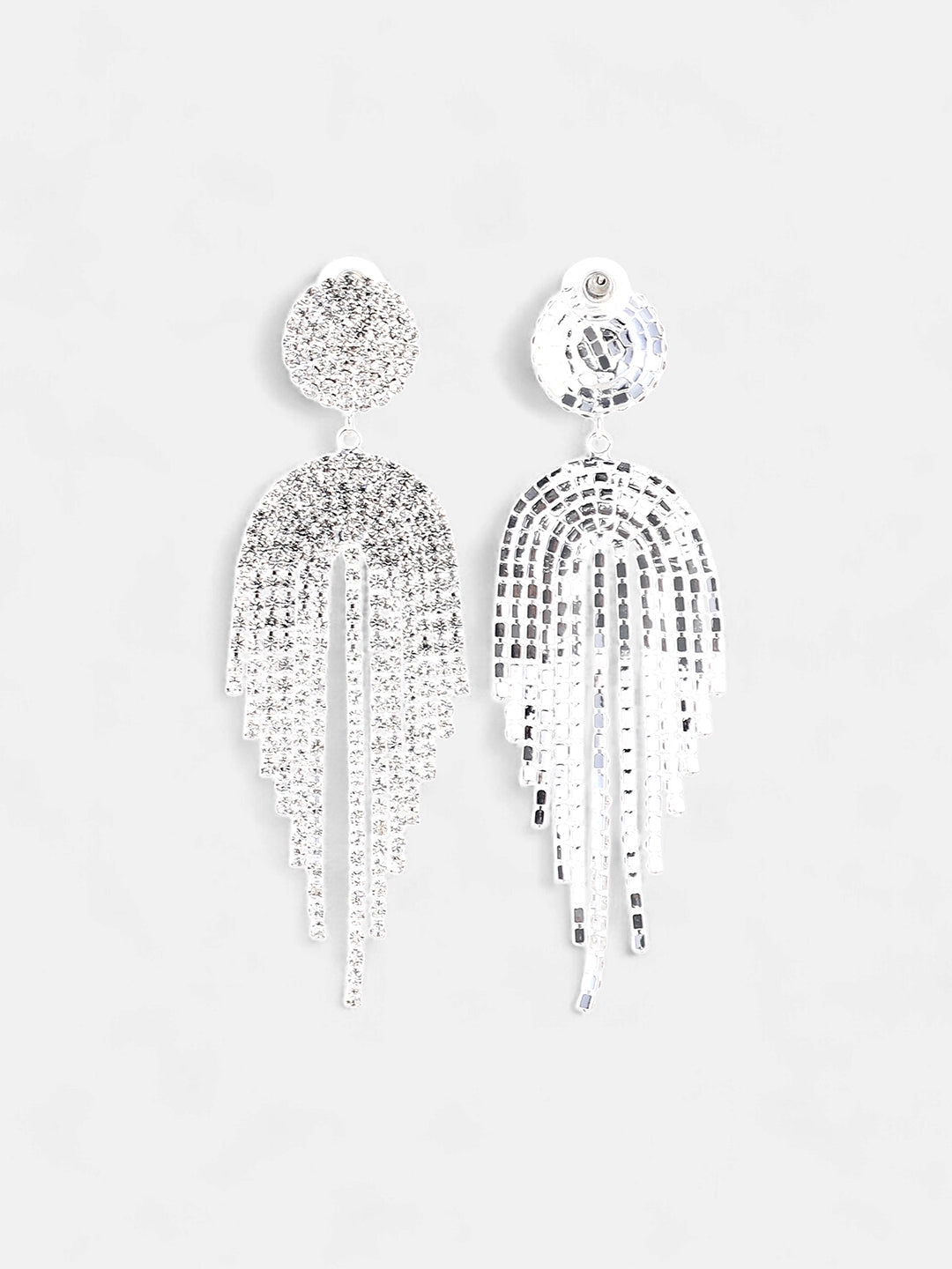 The Adeline Drop Earrings - Crystal Silver-SOHIER6177