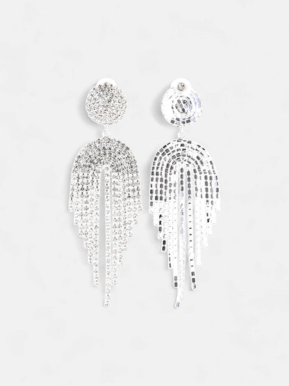 The Adeline Drop Earrings - Crystal Silver-SOHIER6177