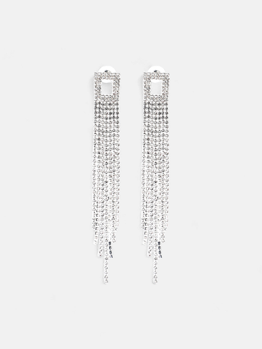 The Camille Drop Earrings - Crystal Silver-SOHIER6178