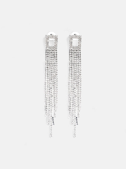 The Camille Drop Earrings - Crystal Silver-SOHIER6178