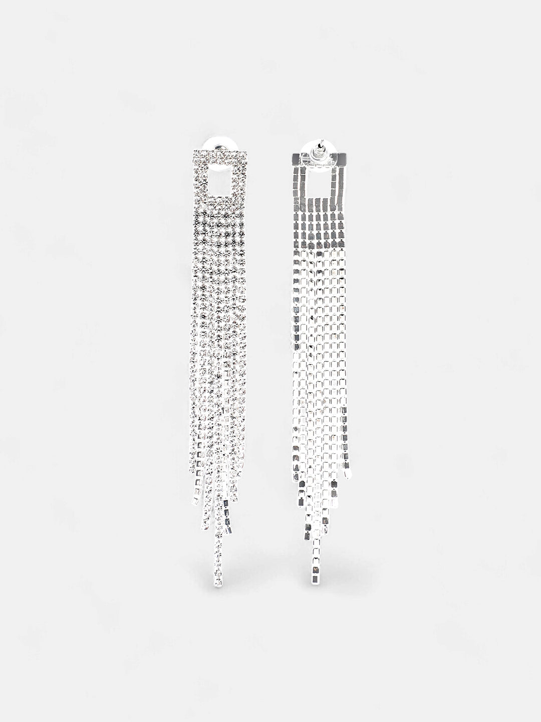 The Camille Drop Earrings - Crystal Silver-SOHIER6178