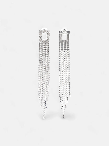 The Camille Drop Earrings - Crystal Silver-SOHIER6178
