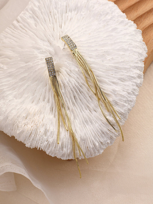 The Aurélie Drop Earrings - Crystal Silver-SOHIER6179