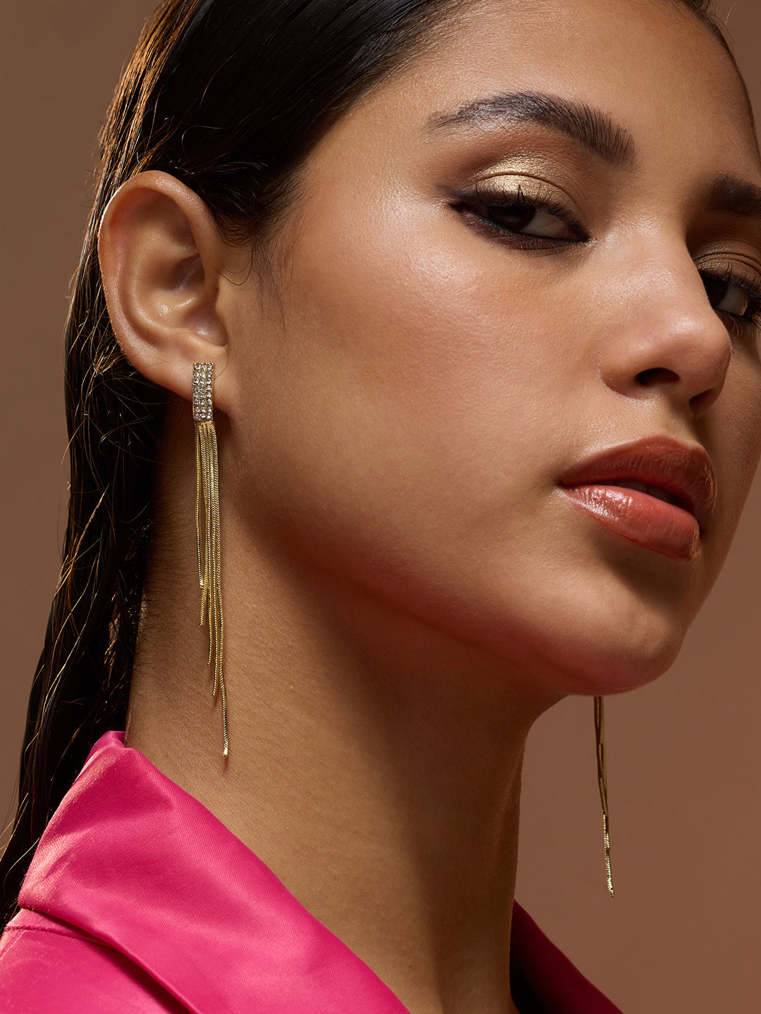 The Aurélie Drop Earrings - Crystal Silver-SOHIER6179