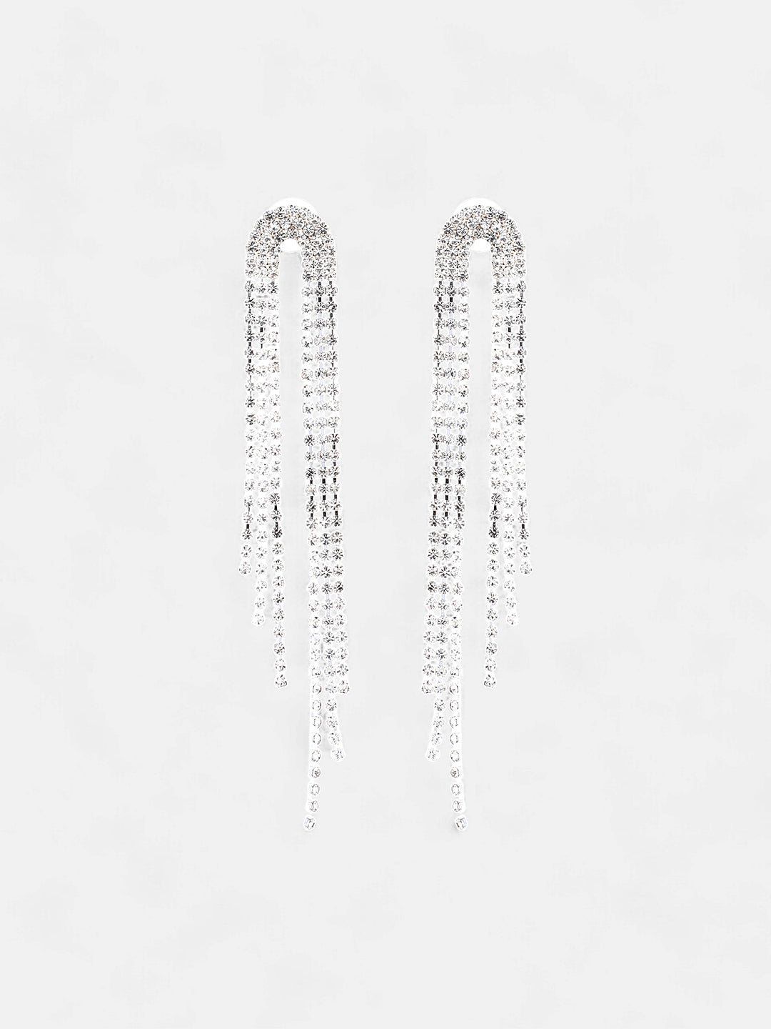 The Cristallo Drop Earrings - Crystal Silver-SOHIER6180