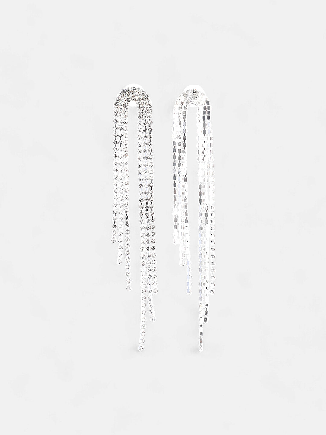 The Cristallo Drop Earrings - Crystal Silver-SOHIER6180
