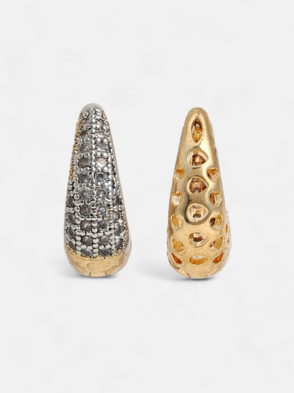 The Bijou Huggie Hoop Earrings - Crystal Silver-SOHIER6181