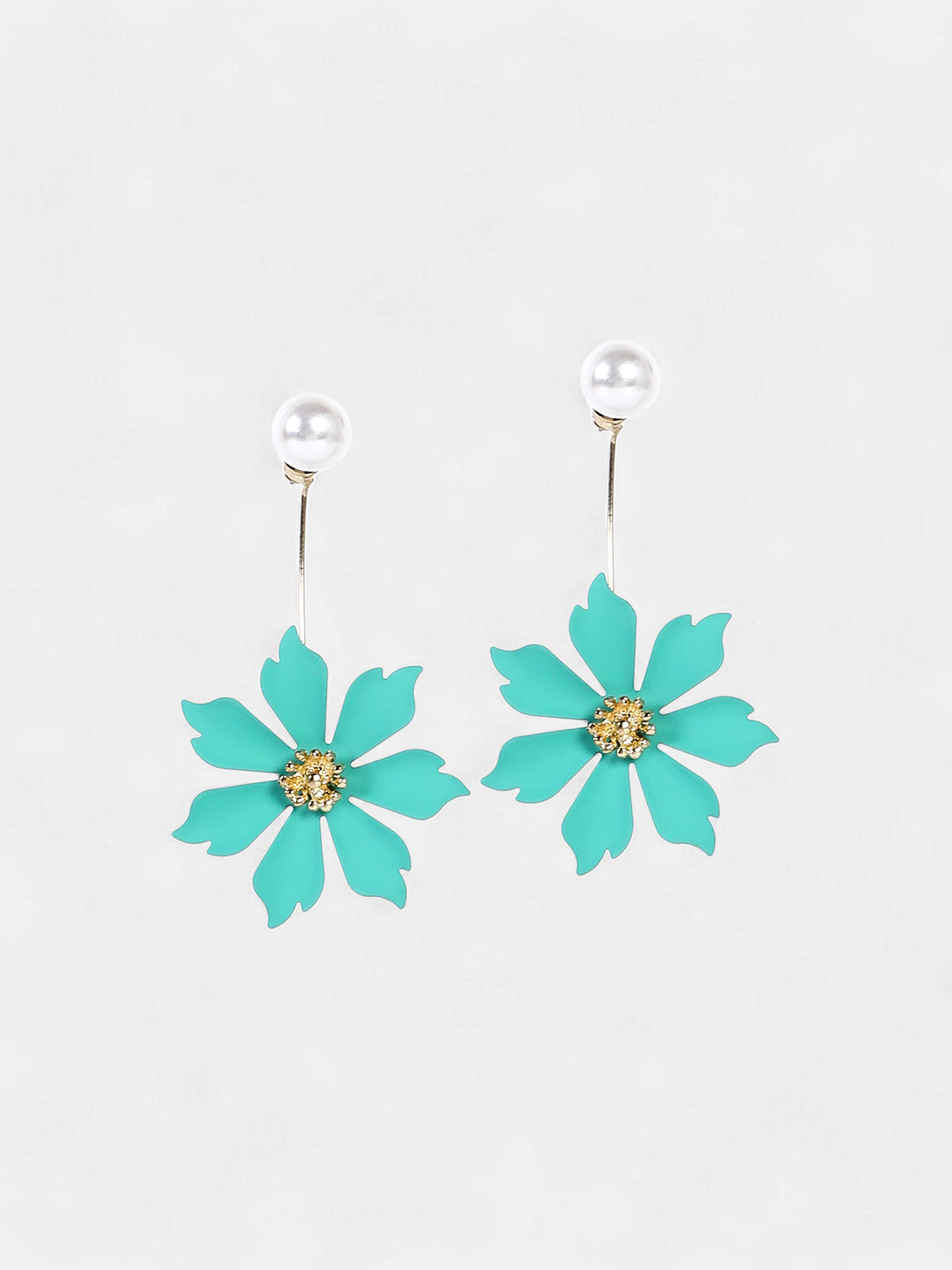 The Fiore Drop Earrings - Sea Green-SOHIER6183