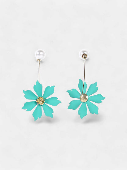 The Fiore Drop Earrings - Sea Green-SOHIER6183