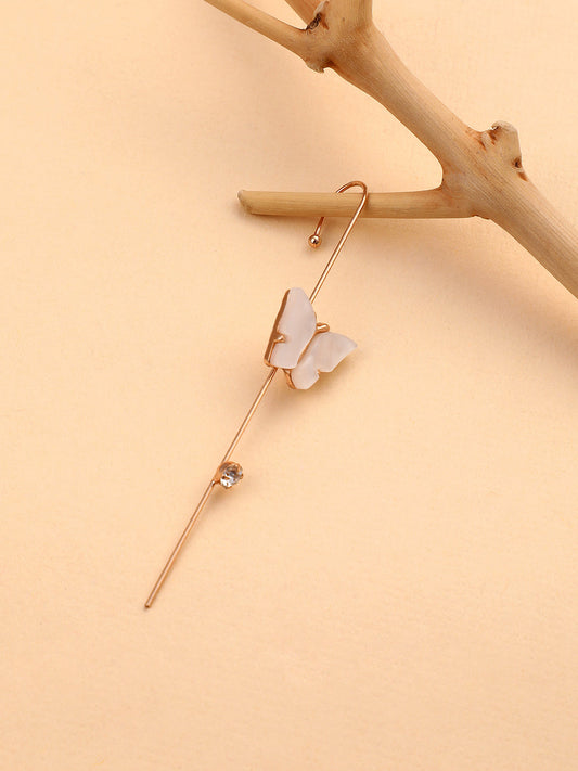 The Papillon Cuff Earrings - Ivory White-SOHIER6184