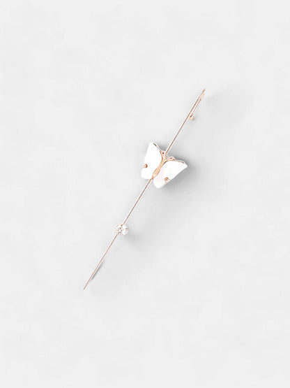 The Papillon Cuff Earrings - Ivory White-SOHIER6184