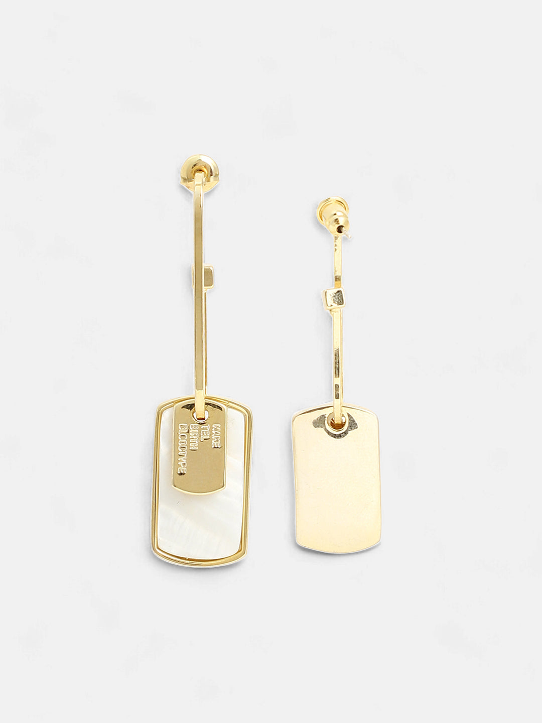 The Tag Drop Earrings - Ivory White-SOHIER6185