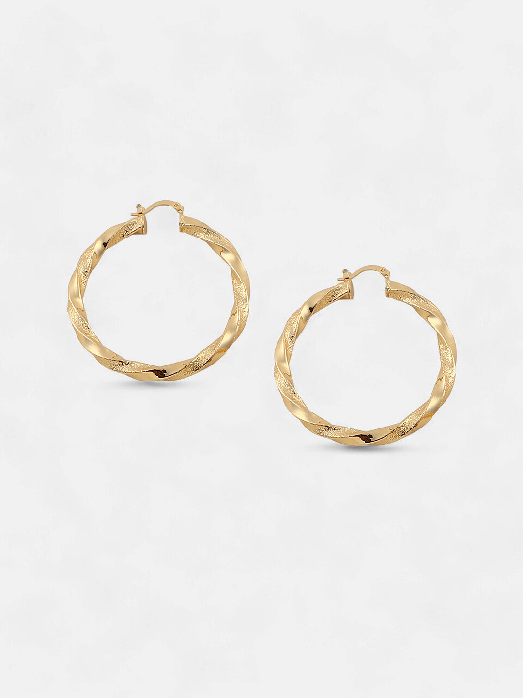 The Medium Twist Hoop Earrings - California Gold-SOHIER6226