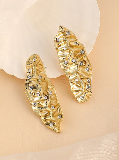 The Foglia Drop Earrings - California Gold-SOHIER6229