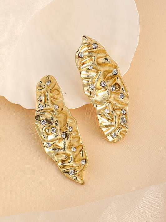 The Foglia Drop Earrings - California Gold-SOHIER6229