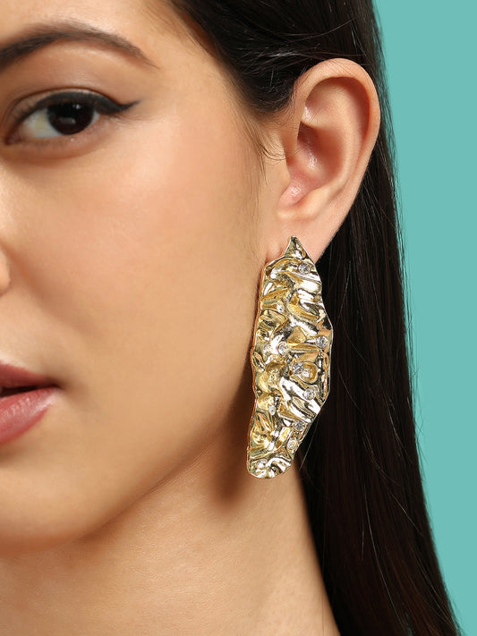 The Foglia Drop Earrings - California Gold-SOHIER6229