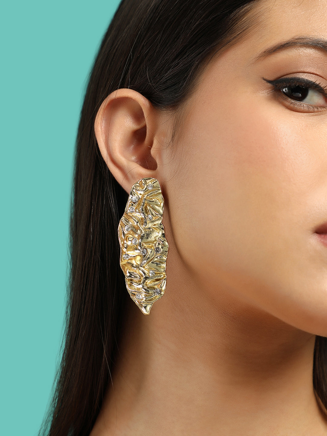 The Foglia Drop Earrings - California Gold-SOHIER6229